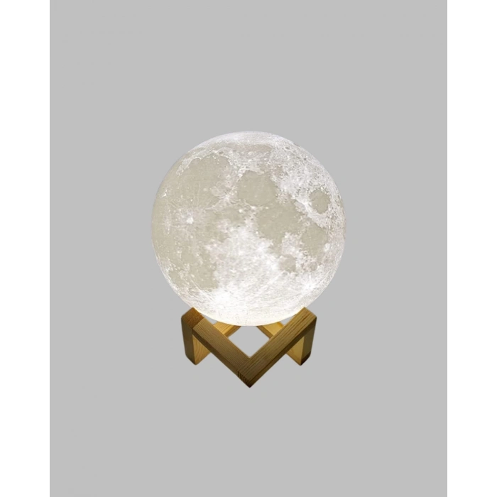 BFS 16 Renkli 3D Ay Gece Lambası RGB Modlu Şarjlı Uzaktan Kumandalı