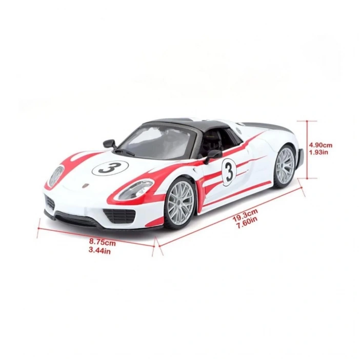 BFS   28009 Burago Porsche 918 Spyder 1:24 Model Araba -Sunman