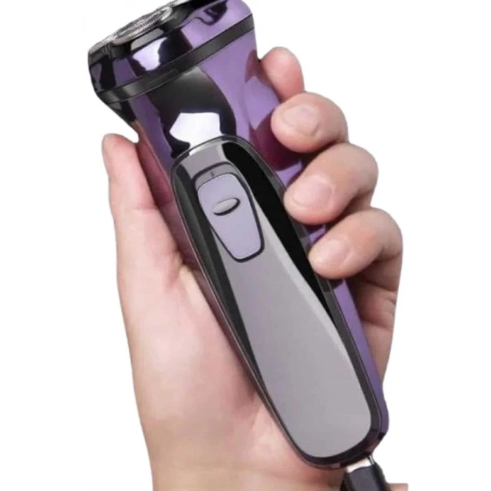 BFS 3 Bıçaklı Döner Başlıklı Sakal Sıfır Alma Tıraş Makinesi Profesyonel Paslanmaz Çelik