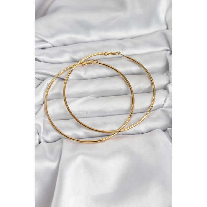 BFS 316L Çelik Gold Renk 75 mm Halka Küpe