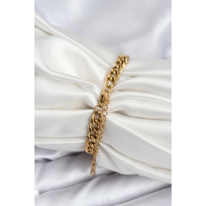 BFS 316L Çelik Gold Renk Yazı Yazmaya Uygun Kadın Bileklik