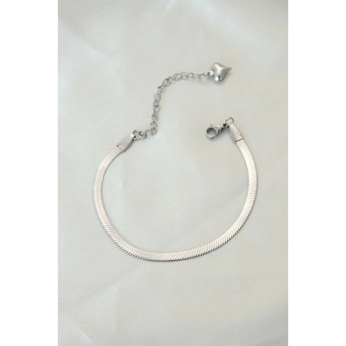 BFS 316L Çelik Gümüş Renk İtalyan Zincirli Bileklik
