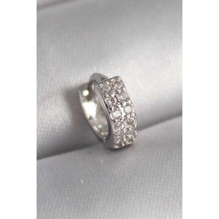 BFS 316L Çelik Gümüş Renk Zirkon Taşlı Tragus Piercing