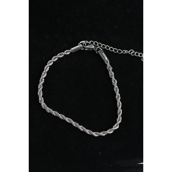 BFS 316L Çelik Halat Model Gümüş Renk Erkek Bileklik