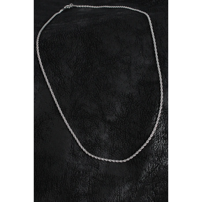 BFS 316L Çelik Halat Zincir Model Gümüş Renk Erkek Kolye