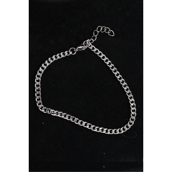 BFS 316L Çelik İnce Klasik Model Gümüş Renk Erkek Bileklik