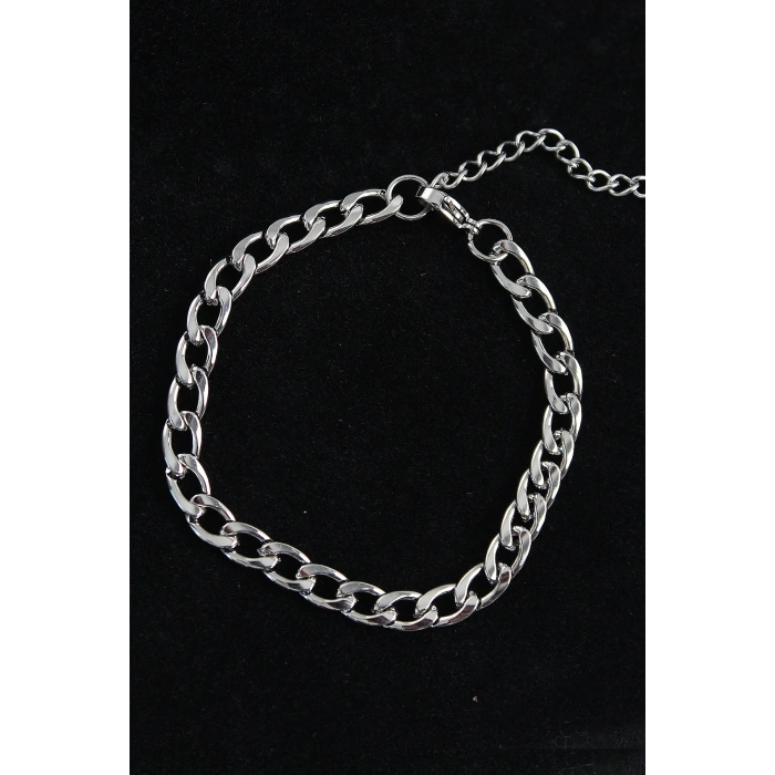 BFS 316L Çelik Kalın Klasik Model Gümüş Renk Erkek Bileklik