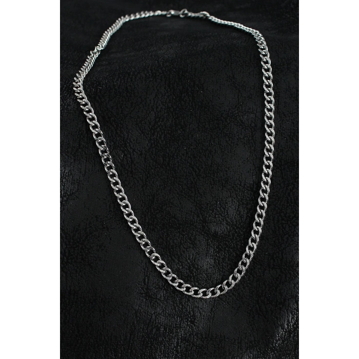 BFS 316L Çelik Klasik Zincir Model Gümüş Renk Erkek Kolye