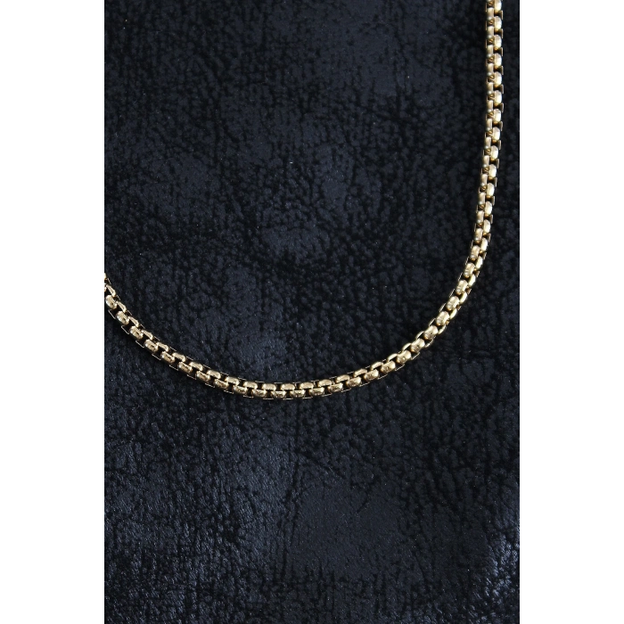 BFS 316L Çelik Örme Zincir Model Gold Renk Erkek Kolye