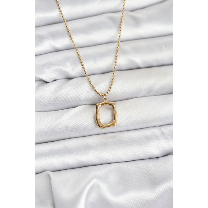 BFS 316L Çelik Zincir Gold Renk Model Kadın Kolye