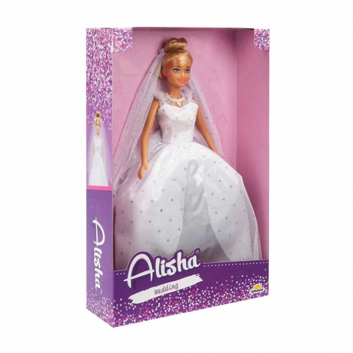 BFS  3381 SUN-RST-SIS-Gelinlikli Manken Bebek Alisha 29 cm - Sunman