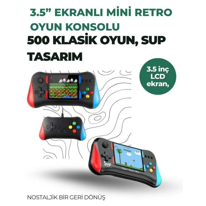 BFS 3.5 İnç Ekranlı Klasik Oyun Konsolu – 500 Dahili Oyun