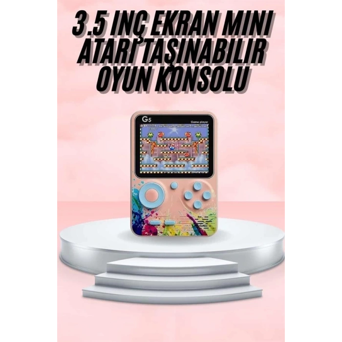 BFS 3.5 İnç Klasik Retro LCD Ekran 500 Oyunlu Oyun Konsolu Taşınabilir