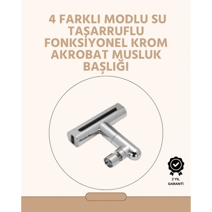 BFS 360° Dönüşlü Su Akışı Başlığı | 4ü 1 Arada Kullanım