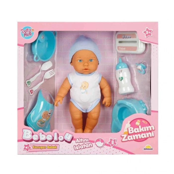 BFS   3823 Bebelou Bakım Zamanı Sesli Gülen Ağlayan Bebek 32 cm -Sunman