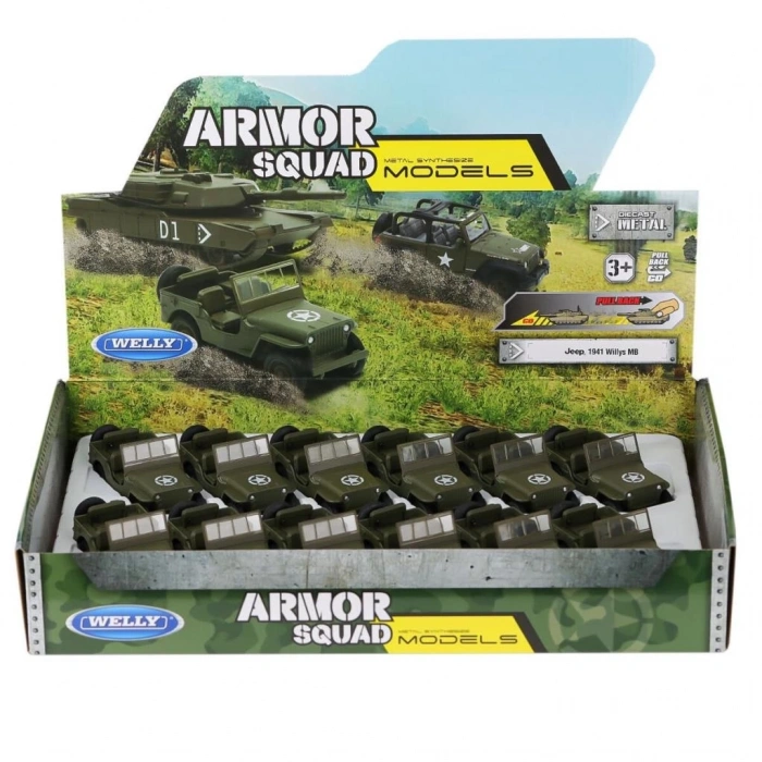 BFS   43723 Welly Jeep Willys 1:32 -Karsan Oyuncak