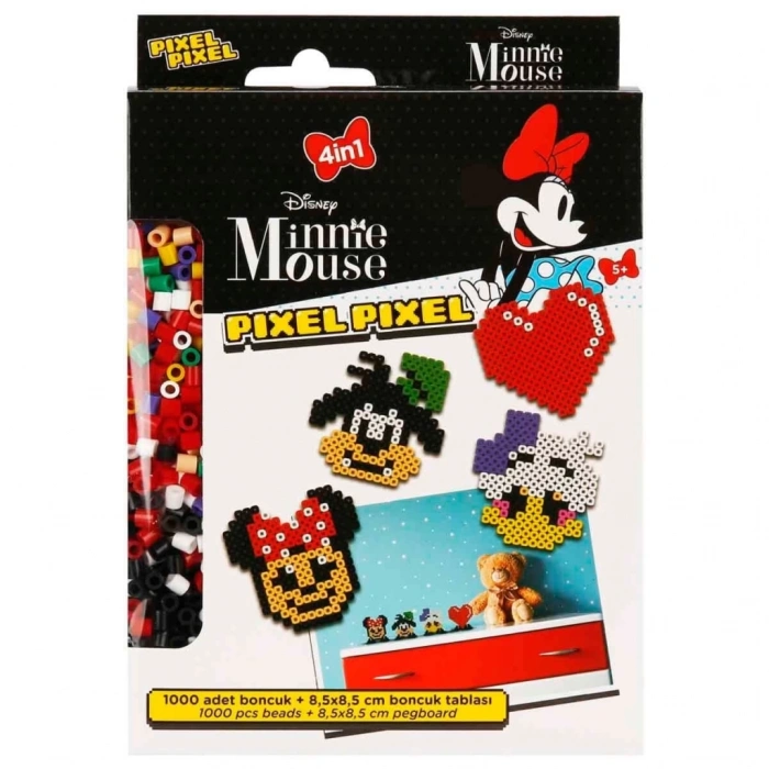 BFS   4in1 Disney Minnie Mouse Pixel Pixel Boncuk Aktivite ve Oyuncak Seti