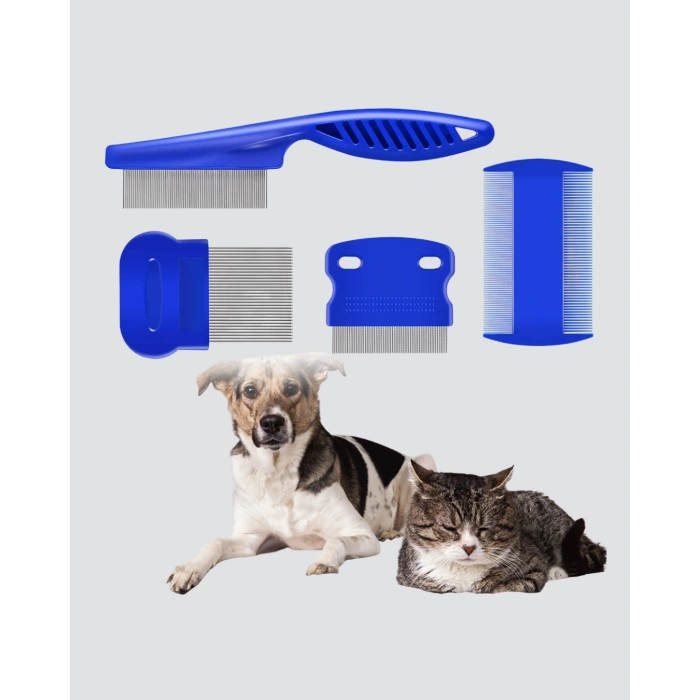 BFS 4’lü Kedi Köpek Tüy Temizleme Seti – Paslanmaz Çelik,Ergonomik ve Uzun Ömürlü