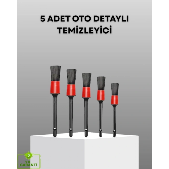 BFS 5 Parça Detay Temizlik Fırçası Seti Jant Motor Havalandırma İç Dış Temizlik