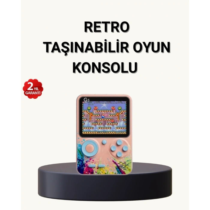 BFS 500 Klasik Oyunlu Retro Oyun Konsolu Taşınabilir ve TV Bağlantılı