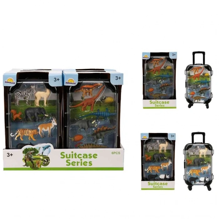 BFS  5003 SUN-YFN-FİGÜR HAYVAN SET VALİZLİ 8PRÇ 2A 6D
