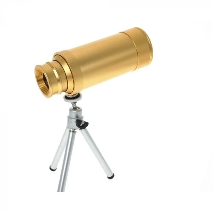 BFS 50x50 Panda Metal Gövde Tek Gözle Büyük Mercek Korsan Dürbün Gold