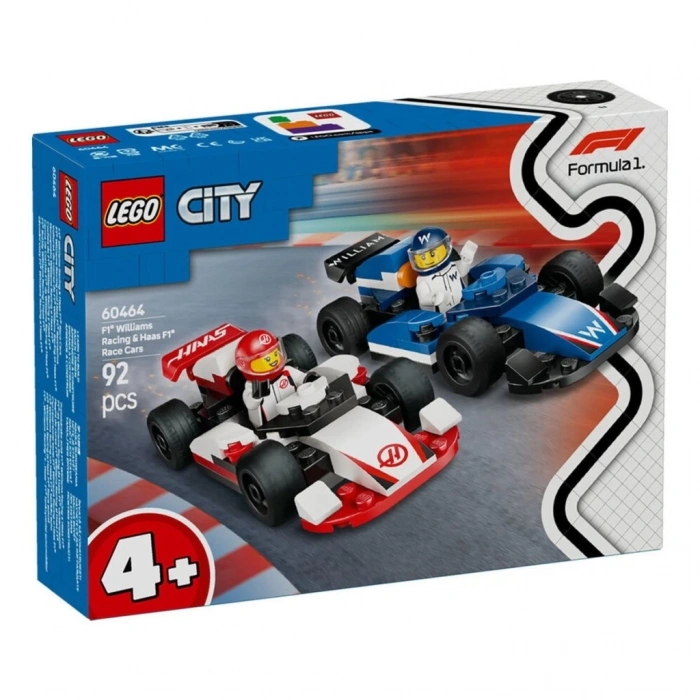 BFS   60464 Lego City F1 Williams Racing ve Haas F1 Yarış Arabaları 92 parça +4 yaş