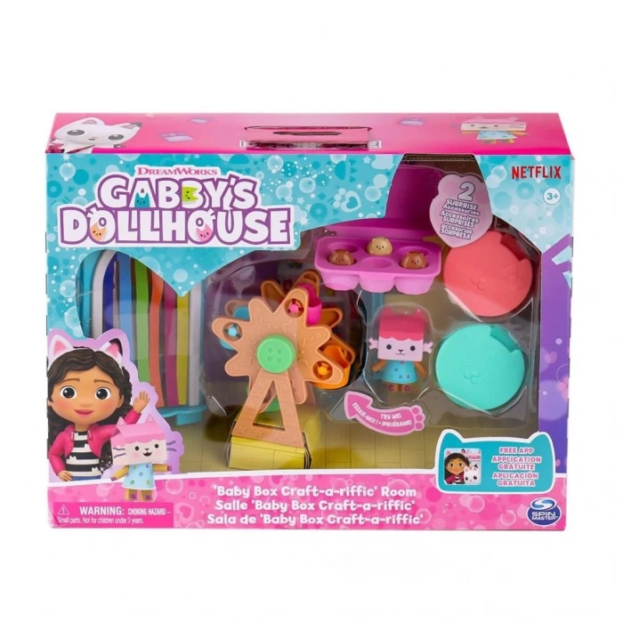 BFS   69300 Gabbys Dollhouse Baby Box Cat Craft-a-Riffic Room Gabby Kedi Riffic Odası