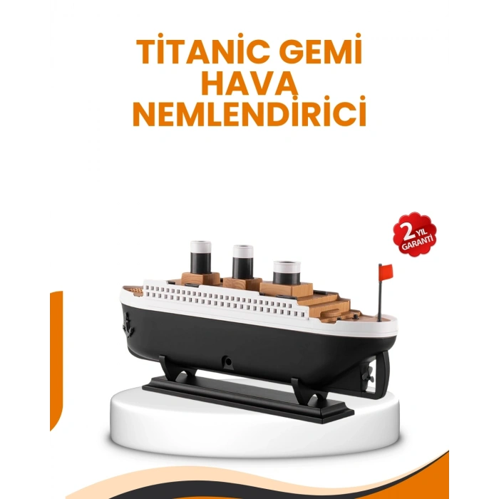 BFS 7 Renk Ortam Işıklı Dekoratif Gemi Tasarım Hava Nemlendirici Difüzör