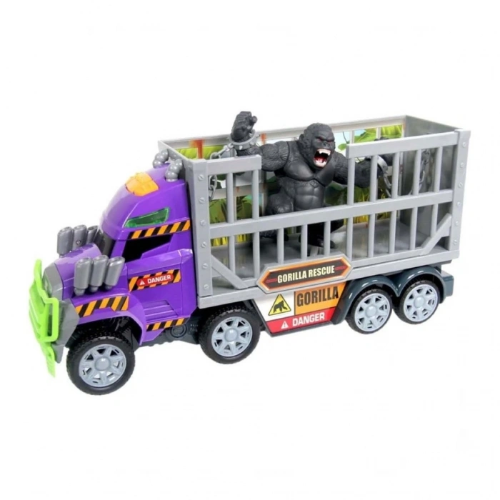 Mey İthalat® 74641  Sesli ve Işıklı Motorize Araba Goril Kurtarıcısı -