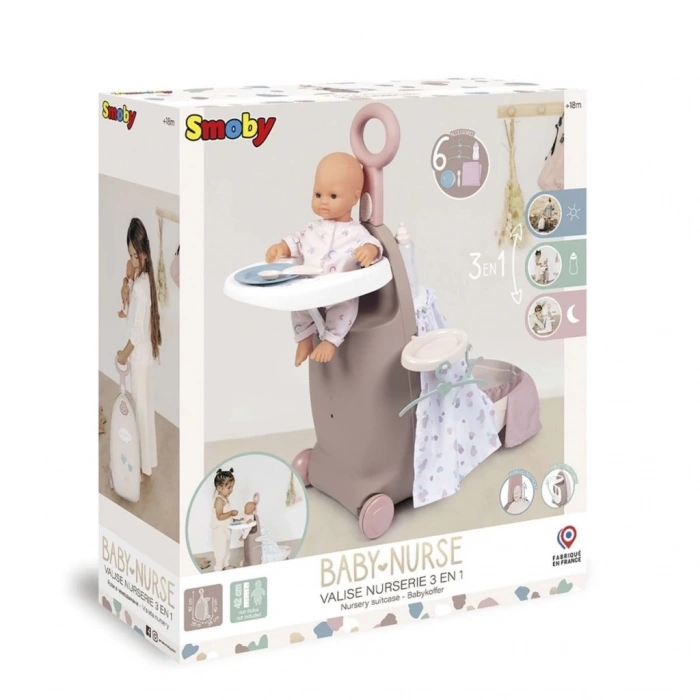 BFS  7600220374 Baby Nurse Çocuk Odası Valizi 3 IN 1 -Smoby