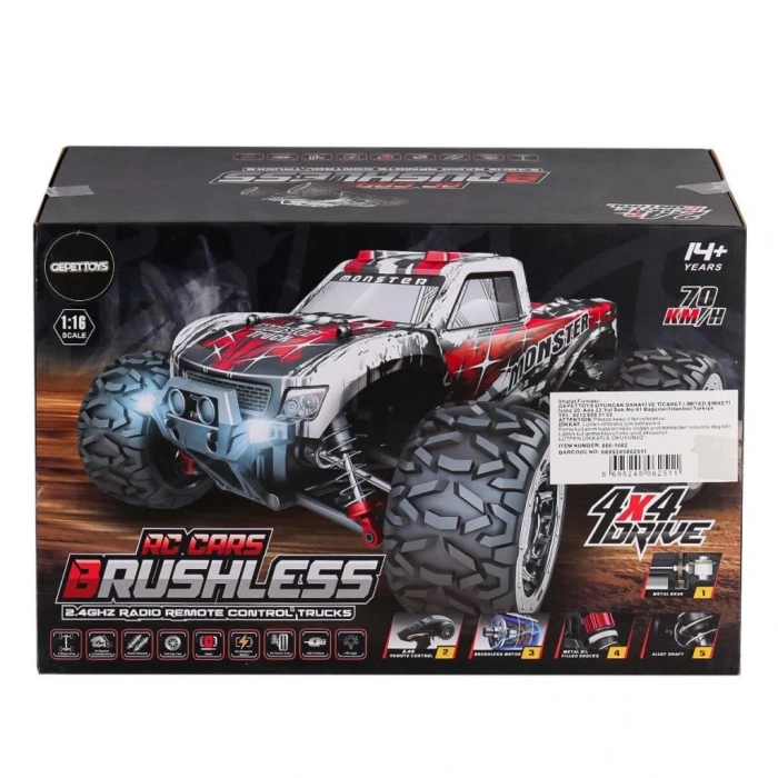 BFS   866-1602 Kumandalı 1:16 70 km/h Brusless Araba 4x4