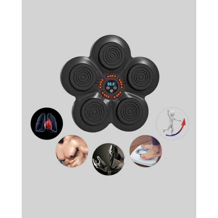 BFS Akıllı Müzikli Boks Makinesi Bluetooth Bağlantılı Işıklı Hedefli Fitness Aleti