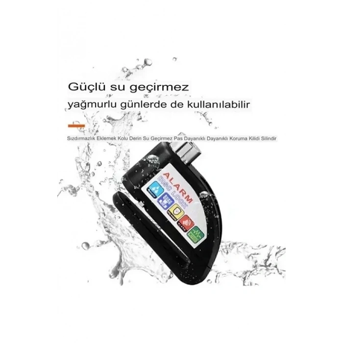 BFS Alarmlı Disk Kilidi Motorsiklet Scooter Bisiklet Sesli Alarm 110 Desibel Yüksek Ses