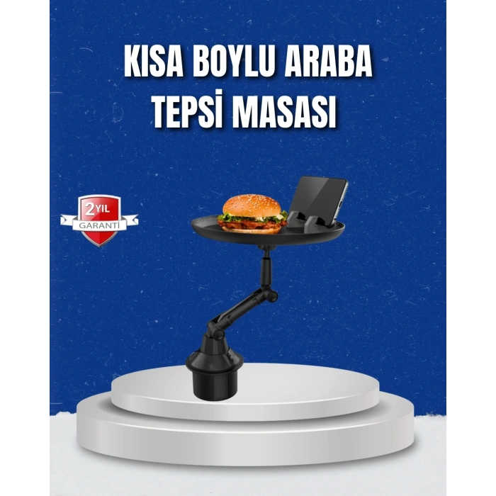 BFS Ayarlanabilir Araç İçi Bardaklık Tepsisi 9 İnç Geniş Alan ve Telefon Standlı