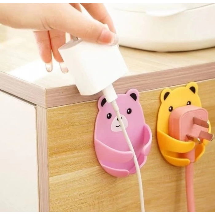 BFS  Ayıcık Desenli Çok Amaçlı 4 lü Fiş Tutucu