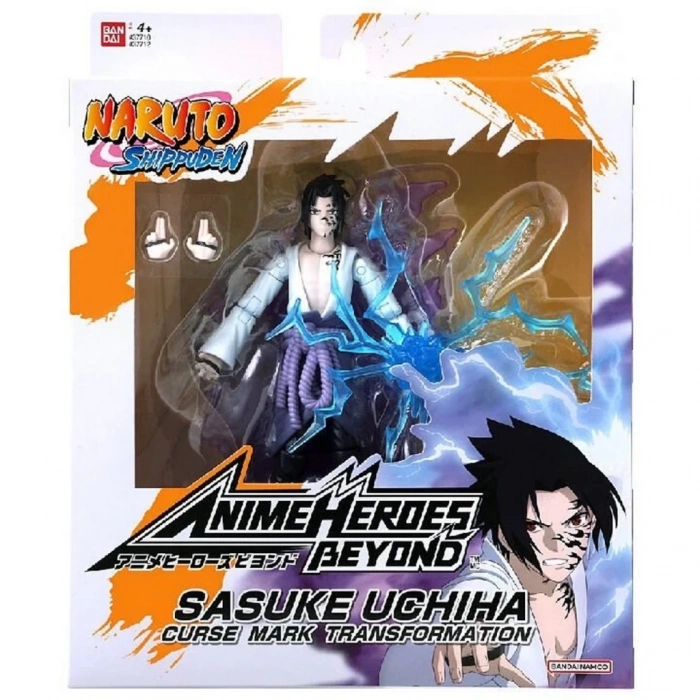 BFS   Bandai Anime Heroes Naruto Sasuke Uchiha Figür ve Aksesuar Seti 16 cm