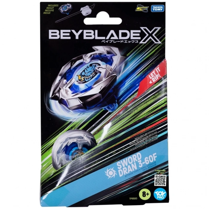 Mey İthalat® Beyblade 1li Set Sword Dran 3-60F
