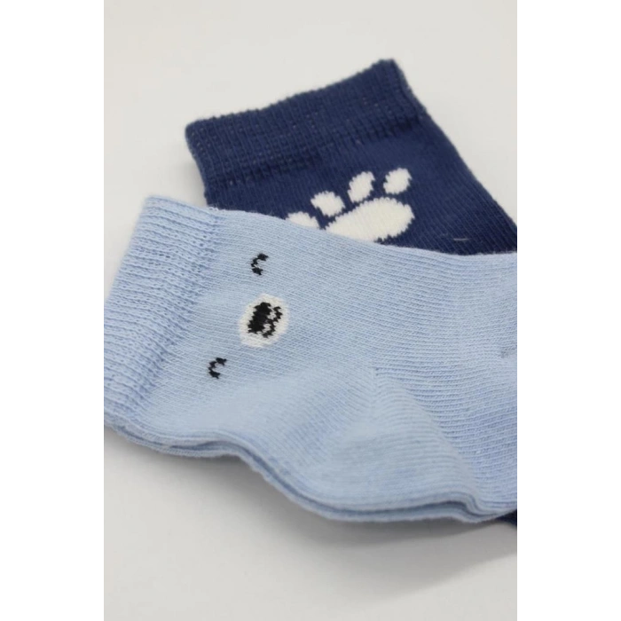 BFS   Bistyle Bear Penye Soket Çorap 2Li BS10116 Mavi