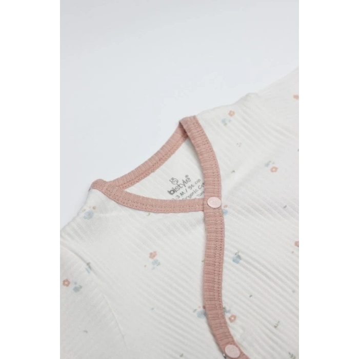 BFS  Bistyle Bloom Rose 2li Yarım Kol Badi 17119 Ekru Gül Kurusu