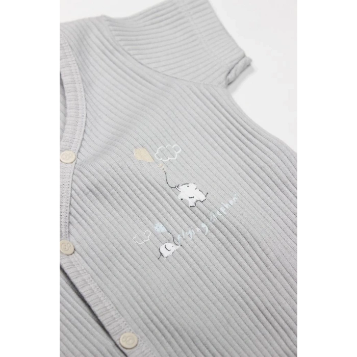 BFS  Bistyle Flying Elephant 2li Yarım Kol Badi 17117 Ekru Gri