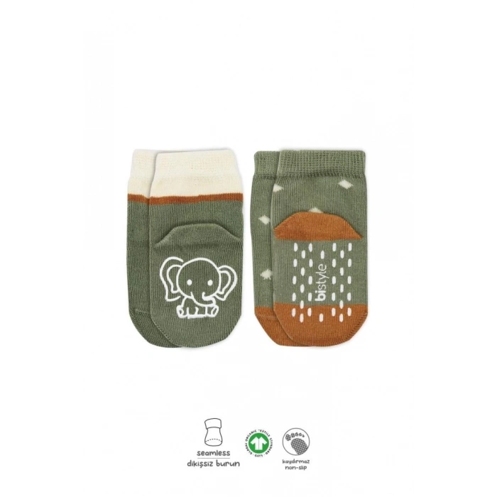 BFS   Bistyle Hayvan Figür Kaymaz Kız Soket Çorap 2Li BS10120 Nil