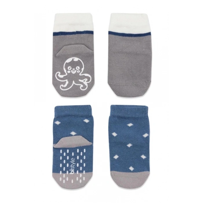 BFS   Bistyle Hayvan Figürlü Kaymaz Erkek Soket Çorap 2Li BS10119 İndigo