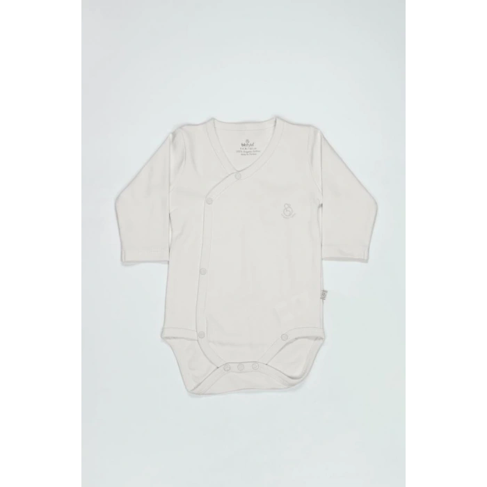 BFS  Bistyle Organik Natural Basic Style Kruvaze Uzun Kol Body BS17102 Ekru
