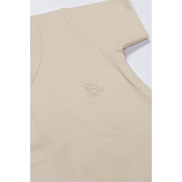 BFS  Bistyle Organik Natural Basic Style Kruvaze Yarım Kol Body BS17101 Bej