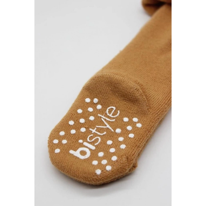 BFS  Bistyle Tekli Kaymaz Mix Havlu Külotlu Çorap BS50501M Hardal