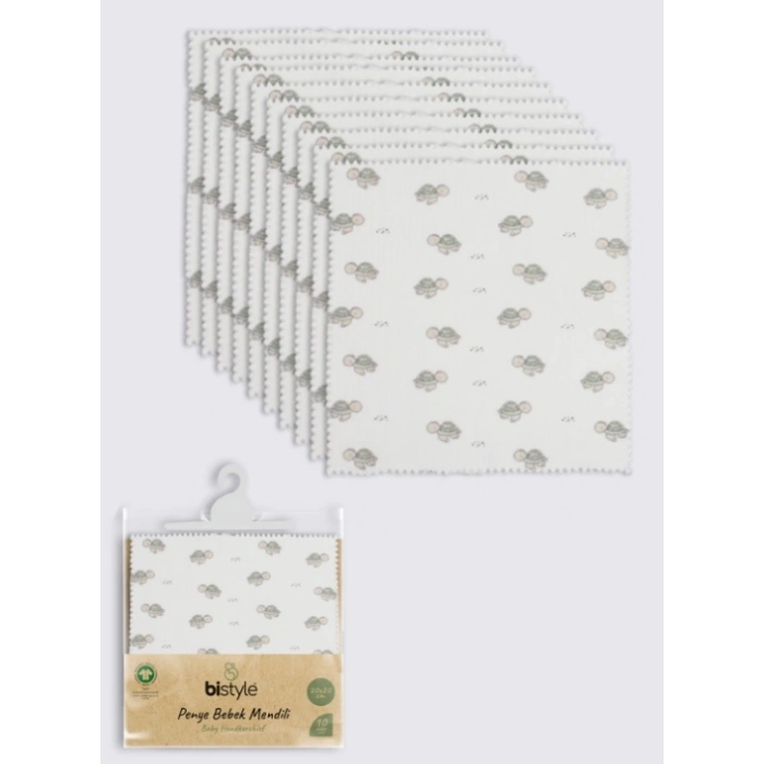 BFS  Bistyle Tortoise 20x20 10Lu Penye Mendil 90163 Ekru