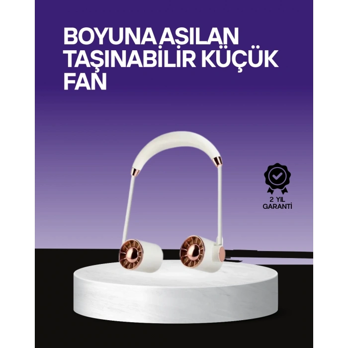 BFS Boyun Askılı Katlanabilir Fan 1000 mAh USB Şarjlı Taşınabilir