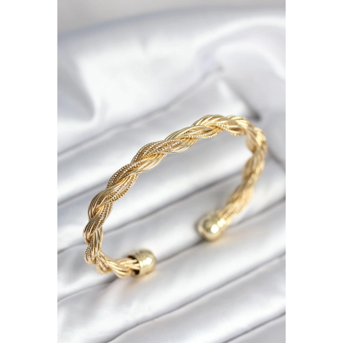 BFS Burgu Zincir Model Gold Renk Kadın Vintage Bileklik