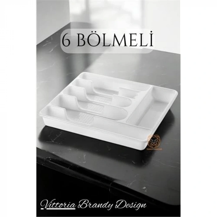 BFS Çekmece İçi Kaşıklık Kepçelik 6 Gözlü BEYAZ